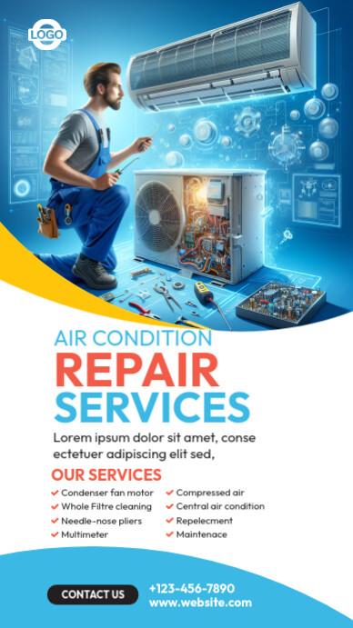 Copy of air conditioner repair | PosterMyWall