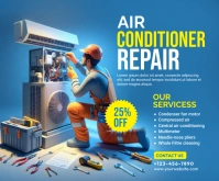 Air Conditioner Repair Service Ad Template Medium Rectangle