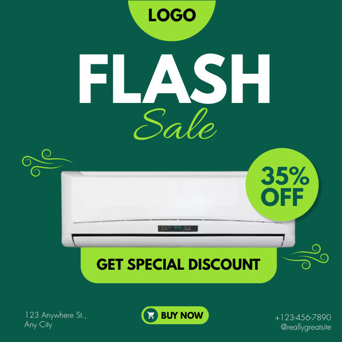 AIR CONDITIONER SALES DISCOUNT PROMO Template | PosterMyWall