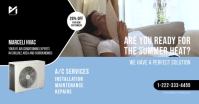 Light Blue Air Conditioning HVAC Facebook Video Ad template