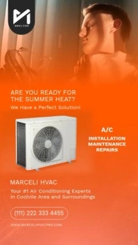 Air Conditioning HVAC Social Media Ad Instagram Story template