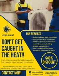 Air Conditioning HVAC Social Media Ad Hvac se Flyer (format US Letter) template
