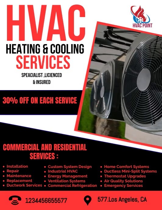Air Conditioning HVAC Social Media Ad Hvac se Template PosterMyWall