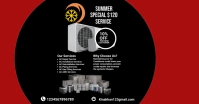 Air Conditioning HVAC Social Media Ad Hvac se delt Facebook-billede template