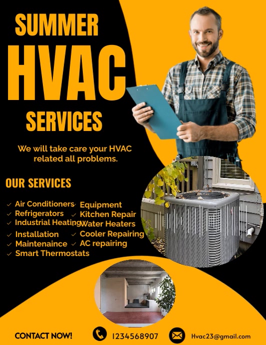 Air Conditioning HVAC Social Media Ad Hvac se Template PosterMyWall