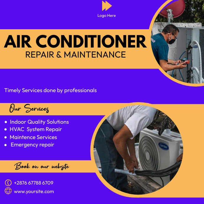 Ac Service Template Air conditioning repair Template | PosterMyWall