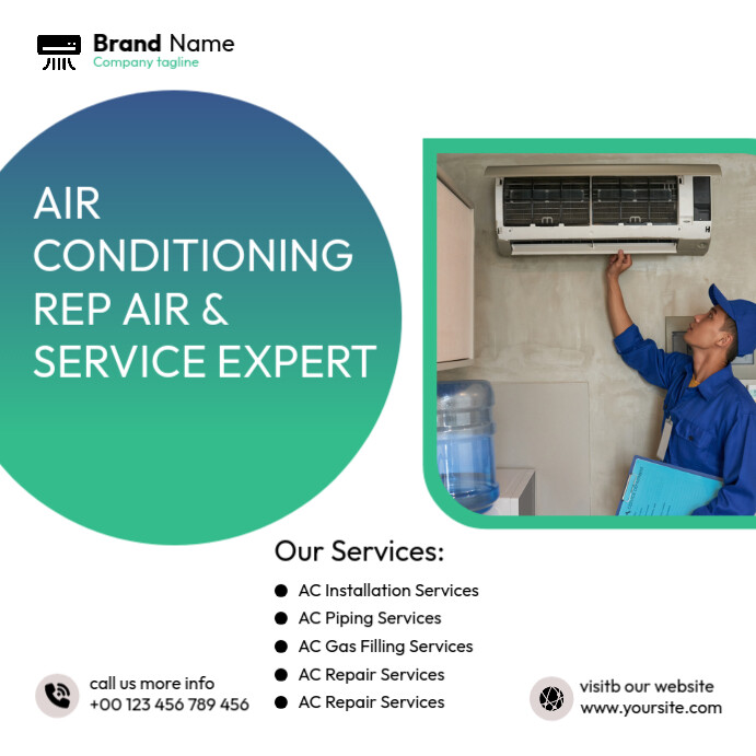 Air conditioning repair service design Template | PosterMyWall