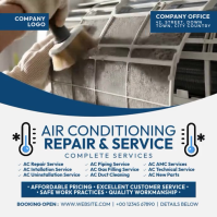 Air Conditioning Repair Services Ad Template Post Instagram