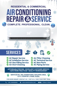 Air Conditioning Repair Services Template Poster