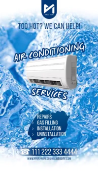 Professional AC Repair & HVAC Maintenance Social Media Template Instagram Story