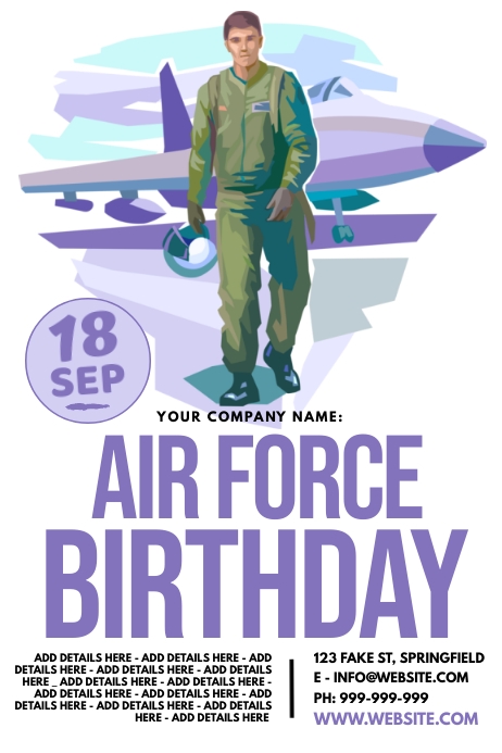 Air Force Birthday Poster Template | PosterMyWall