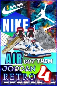 Air Jordan Retro 4 Poster template