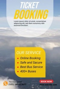 Air Ticket Booking Ad Template Grafika na Pinterest