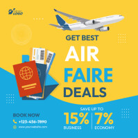 Booking Agent Lettering Design Air Ticket Booking Ad Template | PosterMyWall