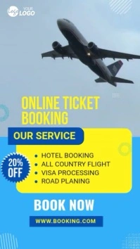 Air Ticket Booking Ads Instagram Story template