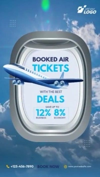 Air Ticket Booking Offer instagram video Ad Template