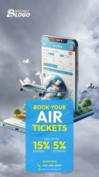 Air Ticket Booking Offer instagram video Ad T template