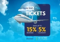 Air Ticket Booking Video Template Postcard Postkort
