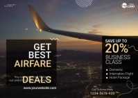 Air Ticket Offer Ad Template Cartolina