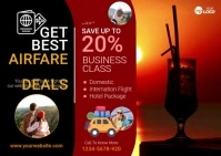 Air Ticket Offer Ad Template Cartolina