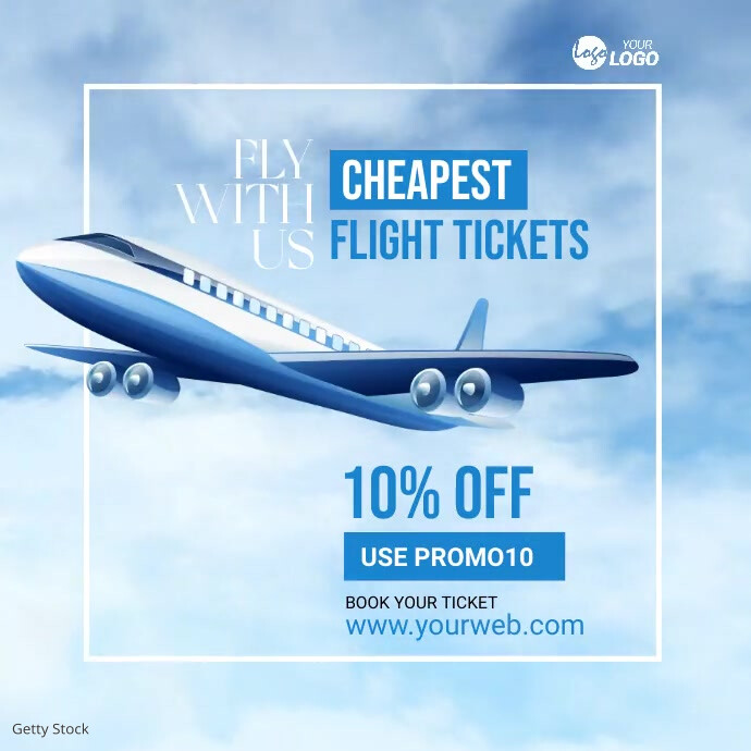 Air Ticket Offer Ad Template PosterMyWall