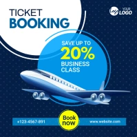 Air Ticket Offer Template Square (1:1)