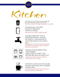 Blue Kitchen Rules Posters Template | PosterMyWall