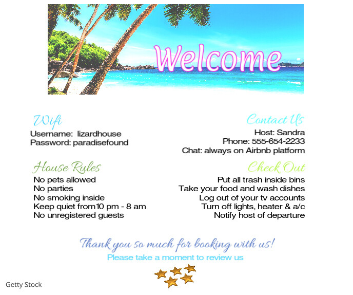 airbnb, vrbo, guest book, hotel, templates 大矩形广告