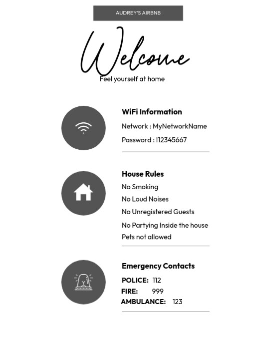 Airbnb Guest guide Flyer (US Letter) template