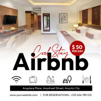 Airbnb Poster Instagram Plasing template