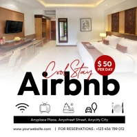 Airbnb Poster โพสต์บน Instagram template