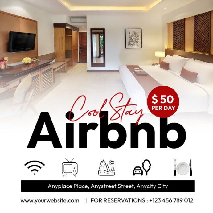 Airbnb Poster template