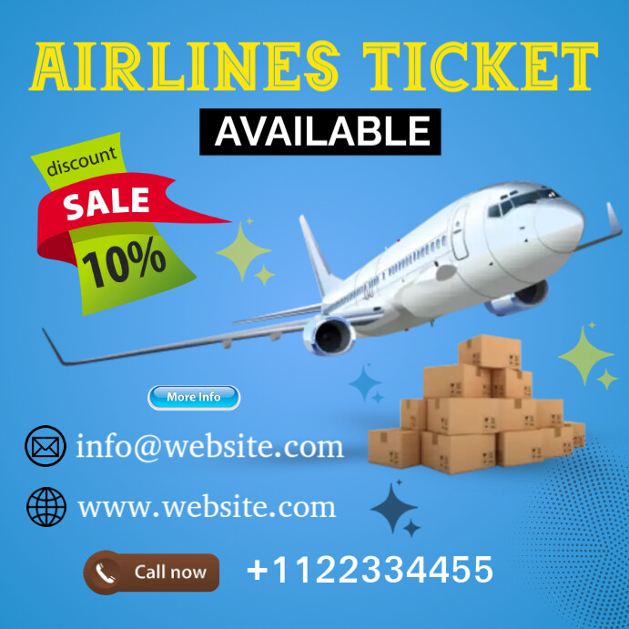 Airlines ticket available post Template | PosterMyWall