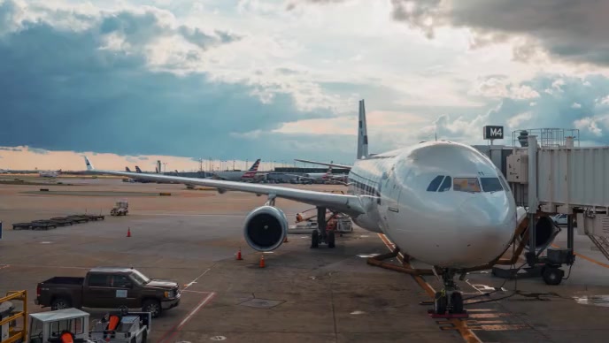 airplane and airport video YouTube Thumbnail template