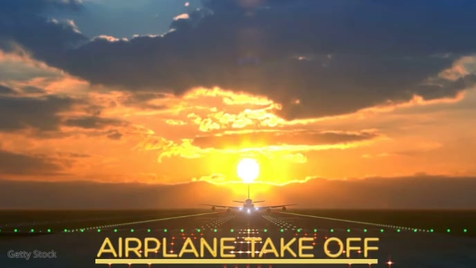 Sentimente Take Off Airplane take off Template | PosterMyWall