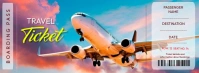 Airplane Ticket template Couverture Facebook