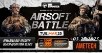 Airsoft Battle Tournament Facebook Shared Image template