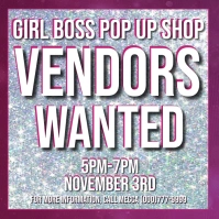 Girl boss vendor event pop up shop Instagram Post template