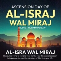 Al-Isra Wal Miraj Ascension Сообщение Instagram template