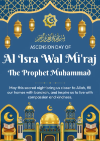 Al-Isra Wal Miraj A4 template