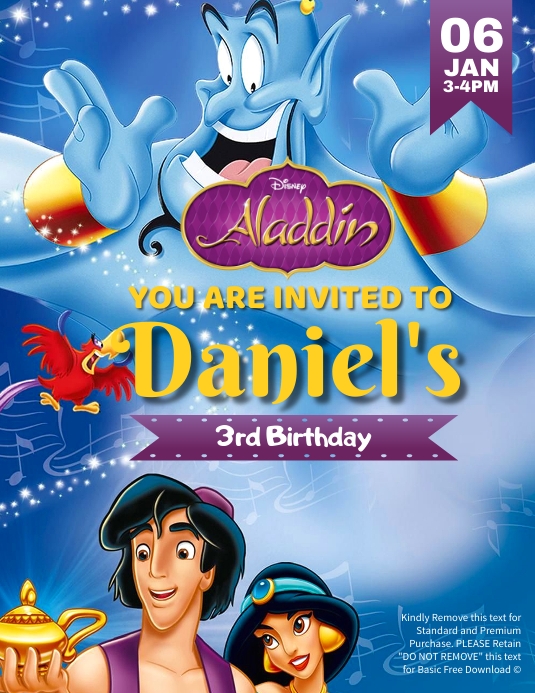 Aladdin Flyer (US Letter) template