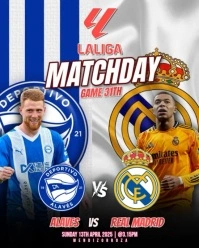 ALAVES VS REAL MADRID Instagram Portrait template