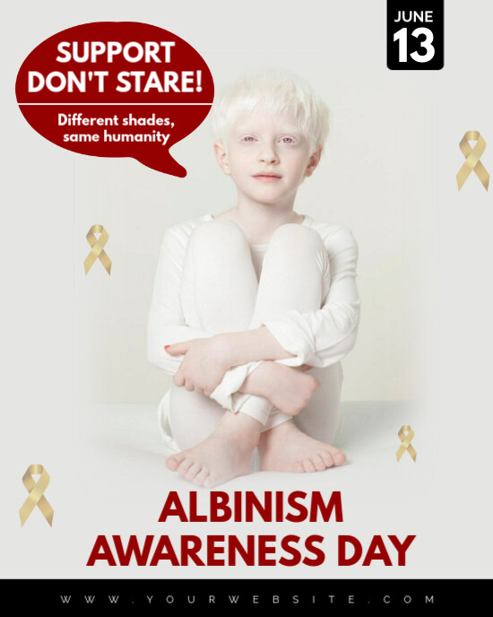 Albinism day awareness post Instagram Portrait template