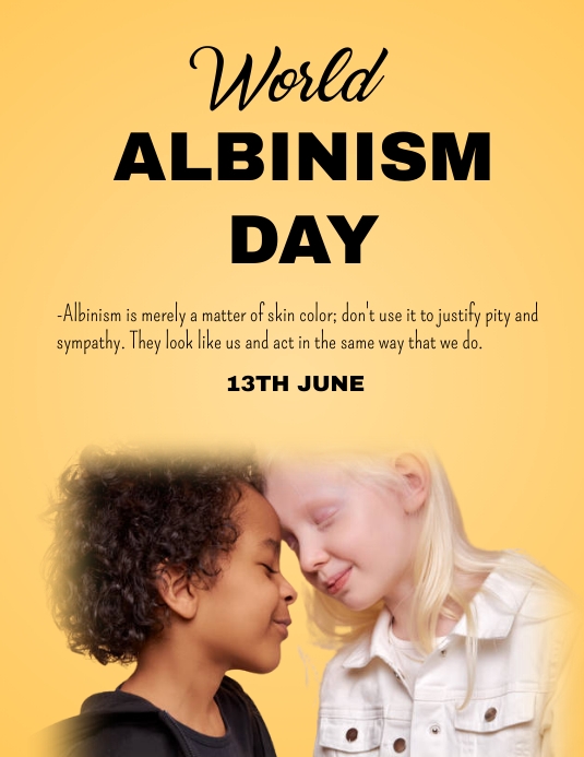 Plantilla de Albinism day | PosterMyWall