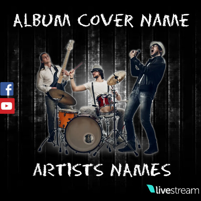 album cover, artist, CD cover, song cover, Template PosterMyWall