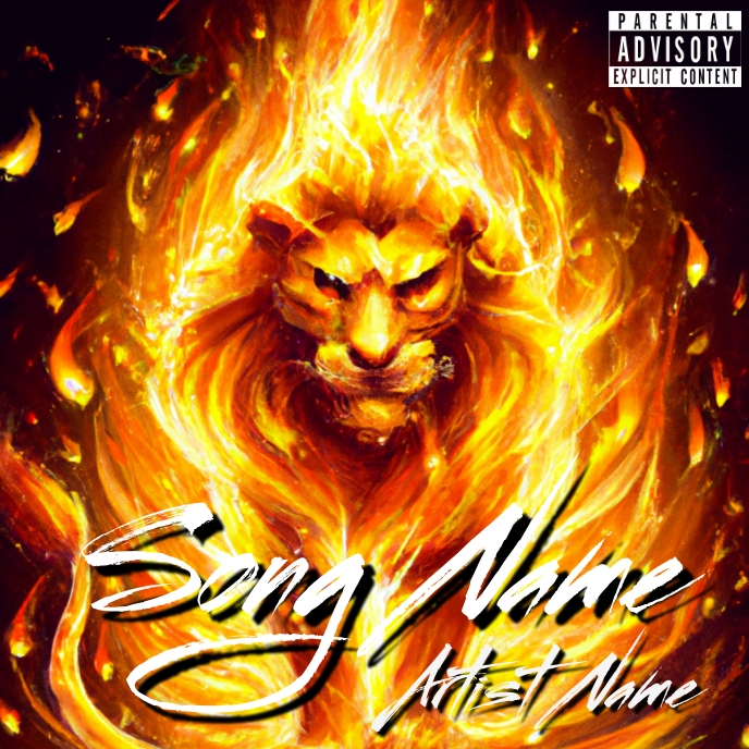 Album Cover ( Fire Lion ) Template PosterMyWall