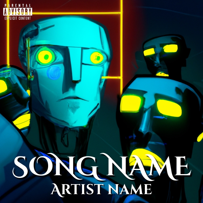 Album Cover ( Robot Slaves ) Template PosterMyWall