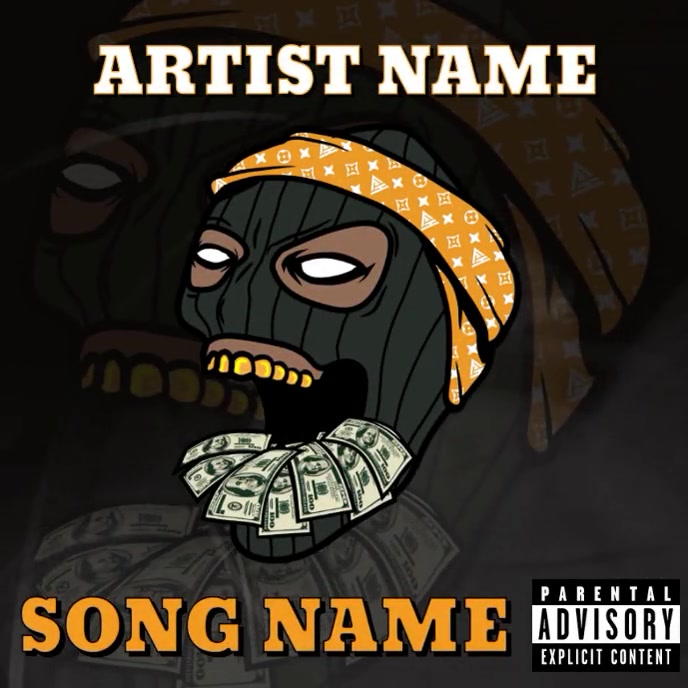 Album Cover ( Ski Mask ) template