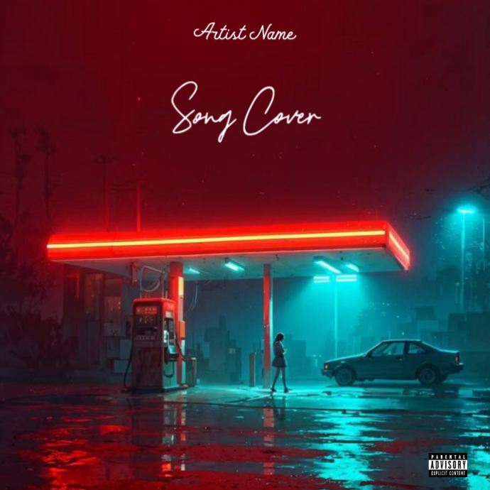 Album cover art Template PosterMyWall