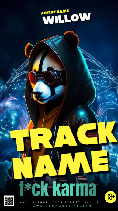 Album Cover Blue Design Indaba yaku-Instagram template
